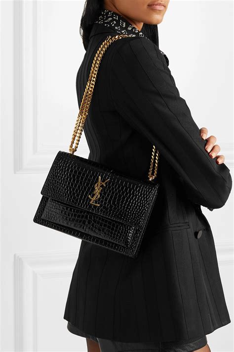 ysl olive croc bag|Women's Saint Laurent Handbags .